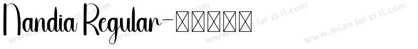 Nandia Regular字体转换